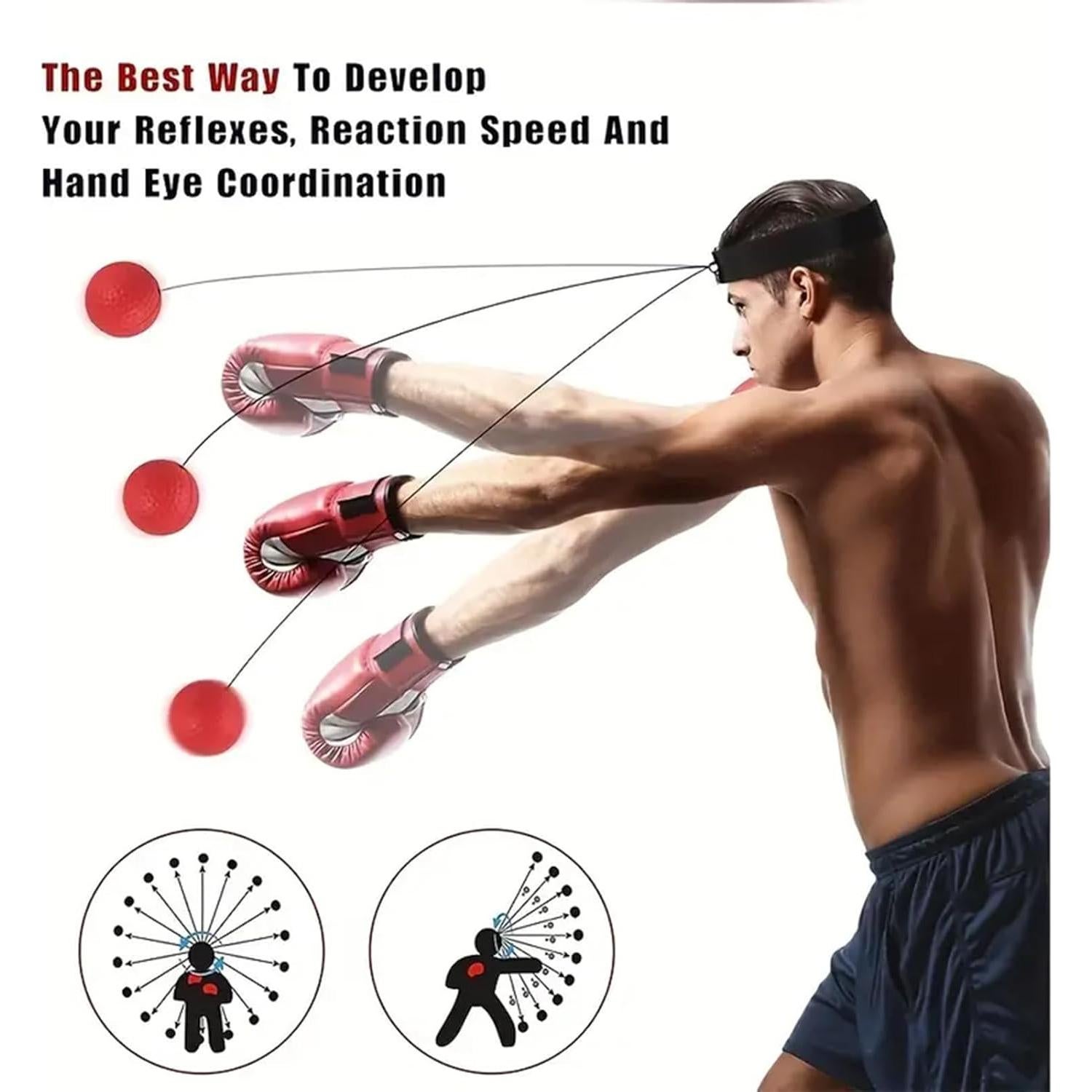 Bola de Reflexión Boxeo QINCLEARSA con Cinta Ajustable