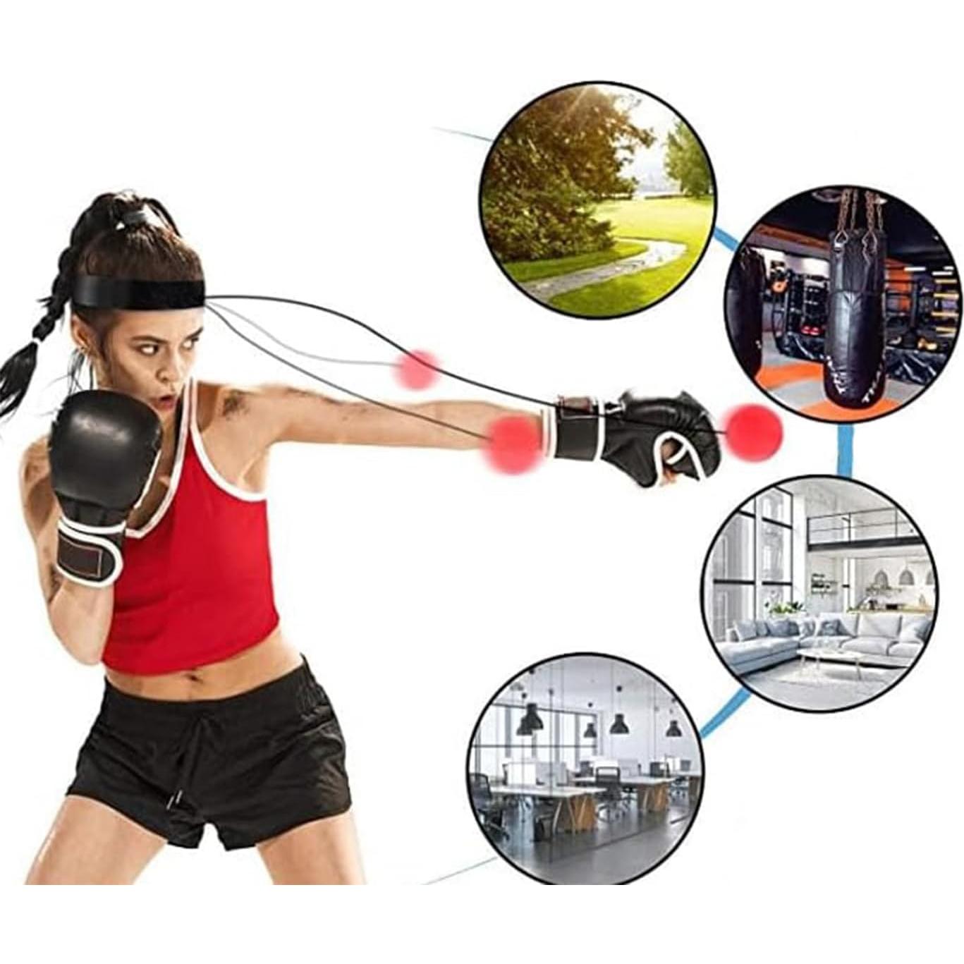 Bola de Reflexión Boxeo QINCLEARSA con Cinta Ajustable