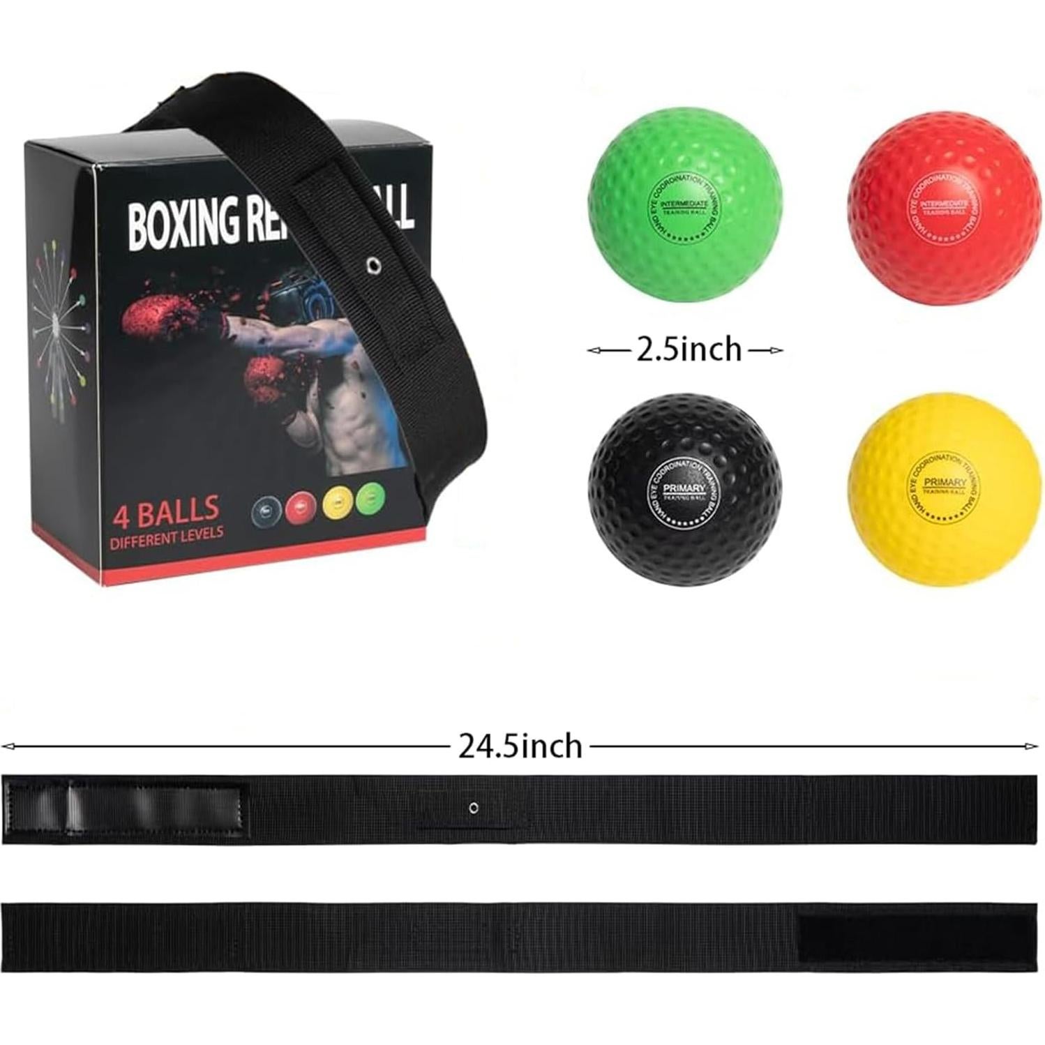 Bola de Reflexión Boxeo QINCLEARSA con Cinta Ajustable