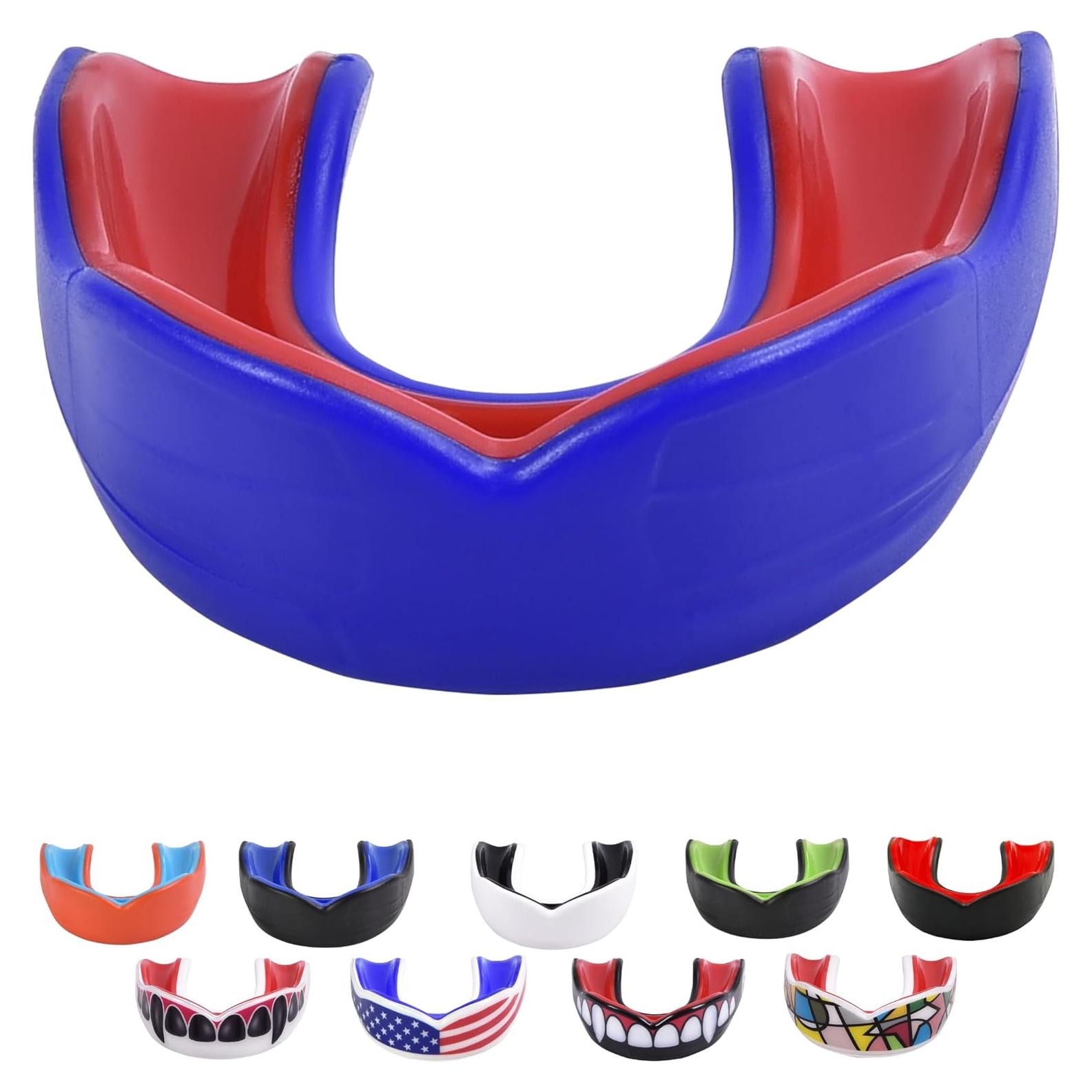 Protector Bucal Deportivo Oral Mart Adulto Azul/Rojo - Fútbol, Boxeo, MMA