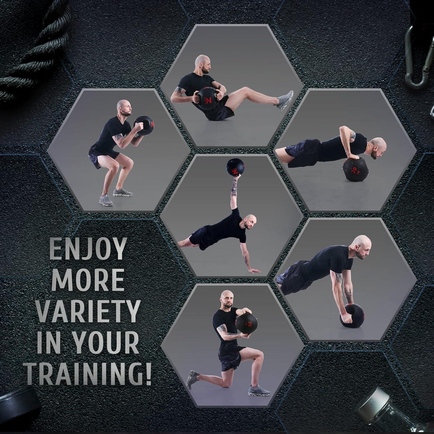 Bola de Medicina ZELUS 20 kg con Doble Agarre Texturizado