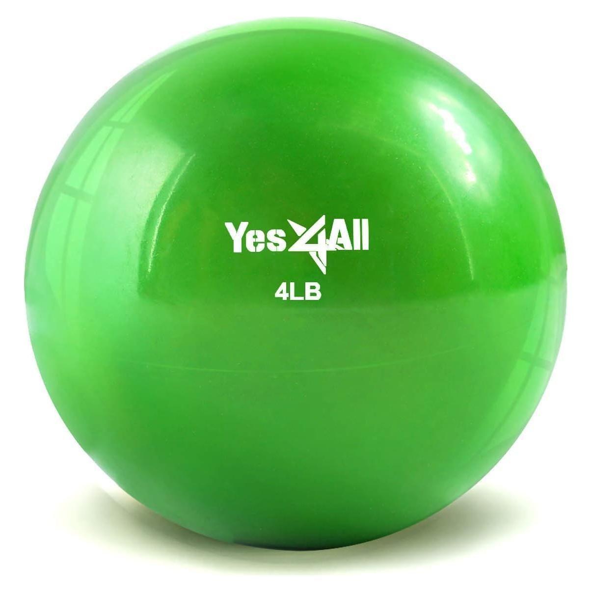 Pelota de Tonificación Suave Yes4All 1.81kg Verde para Ejercicio