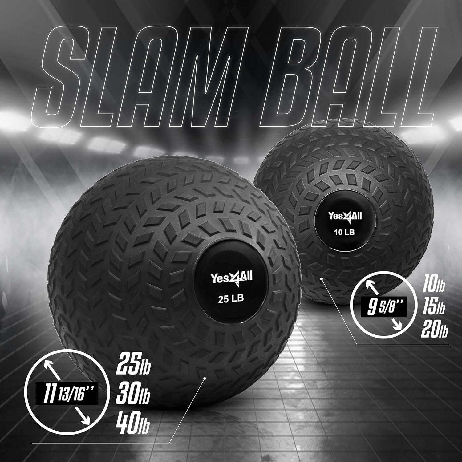 Pelota de Slam Yes4All 10kg - Ejercicio PVC Antideslizante