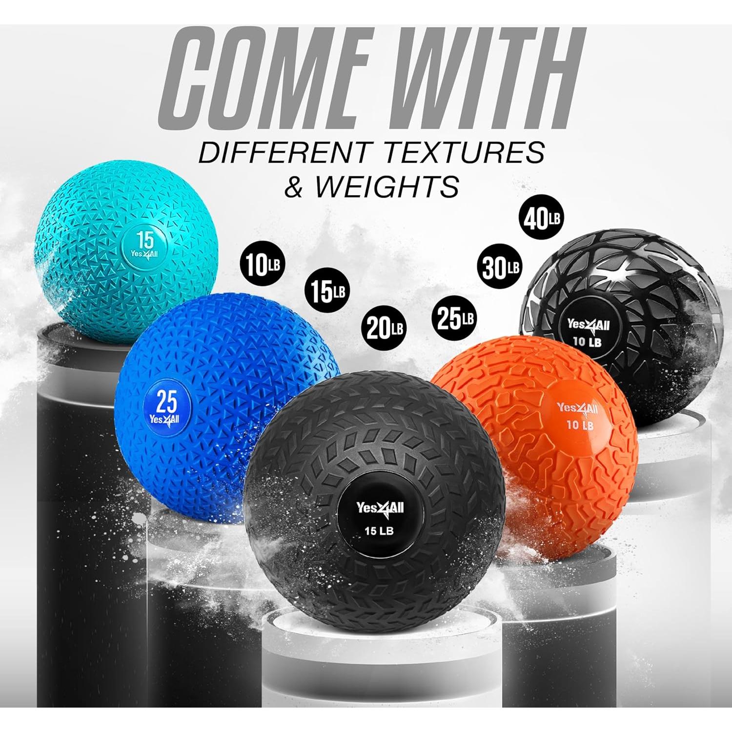 Pelota de Slam Yes4All 10kg - Ejercicio PVC Antideslizante