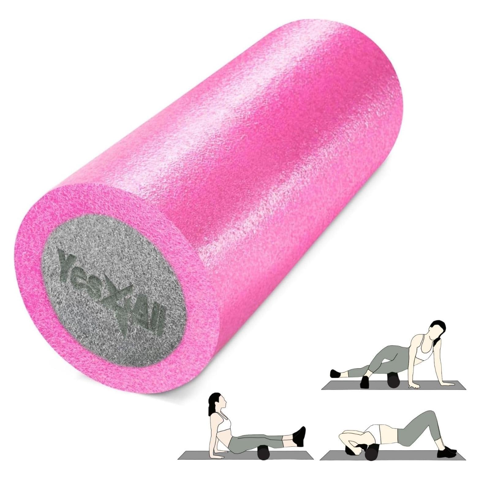 Rodillo de Espuma Yes4All G1NJ 30 cm Rosa/Gris para Ejercicio