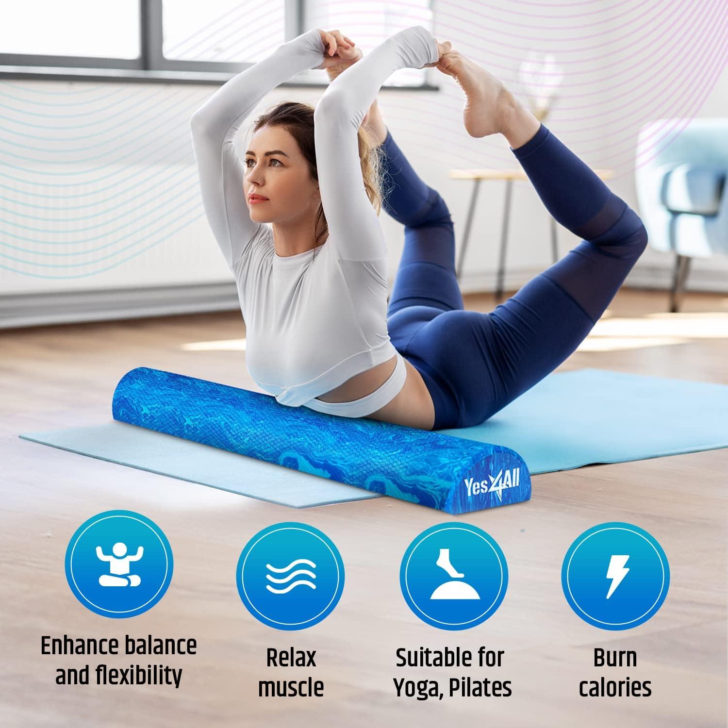 Rodillo de Espuma EVA Yes4All 91.44 cm Azul para Masaje