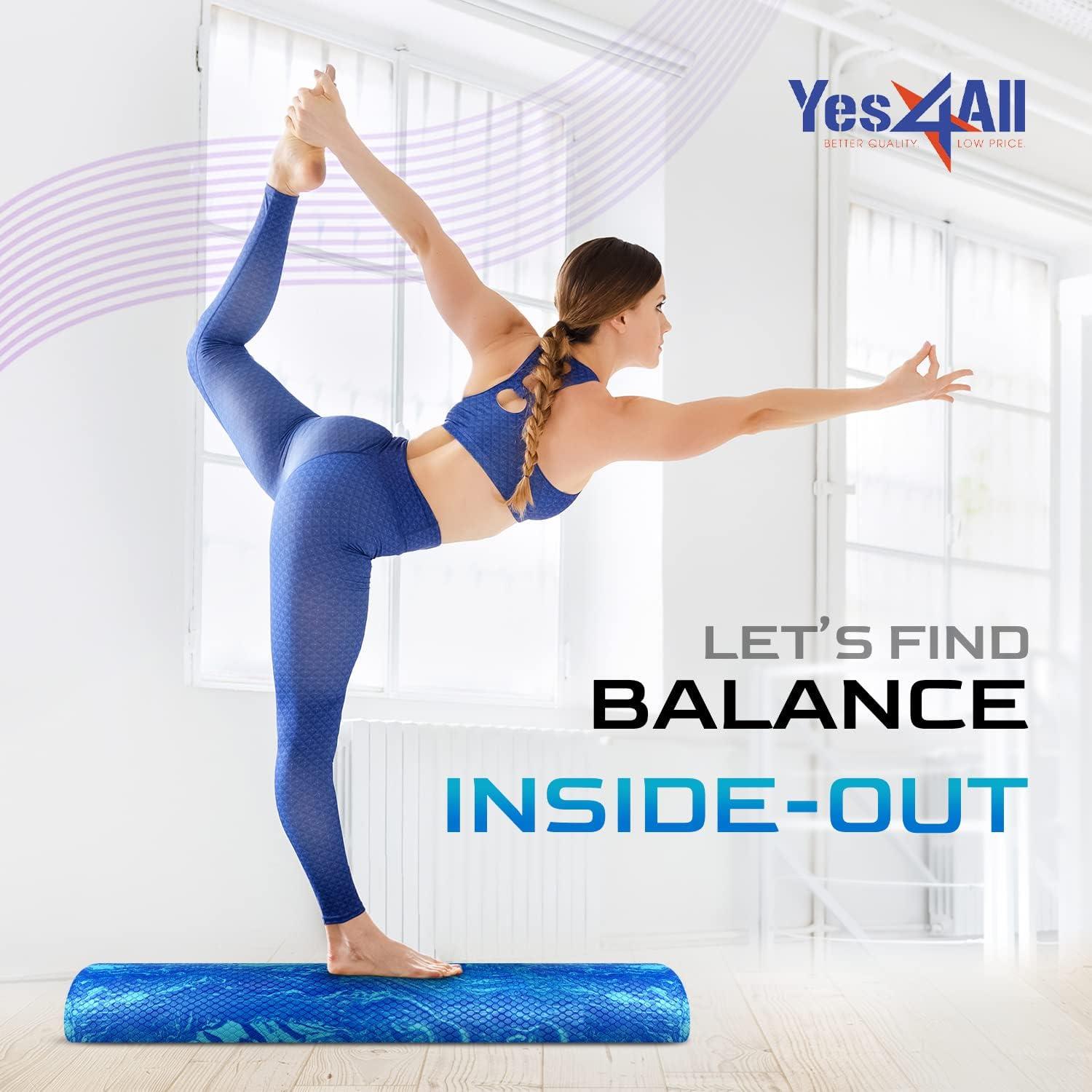 Rodillo de Espuma EVA Yes4All 91.44 cm Azul para Masaje