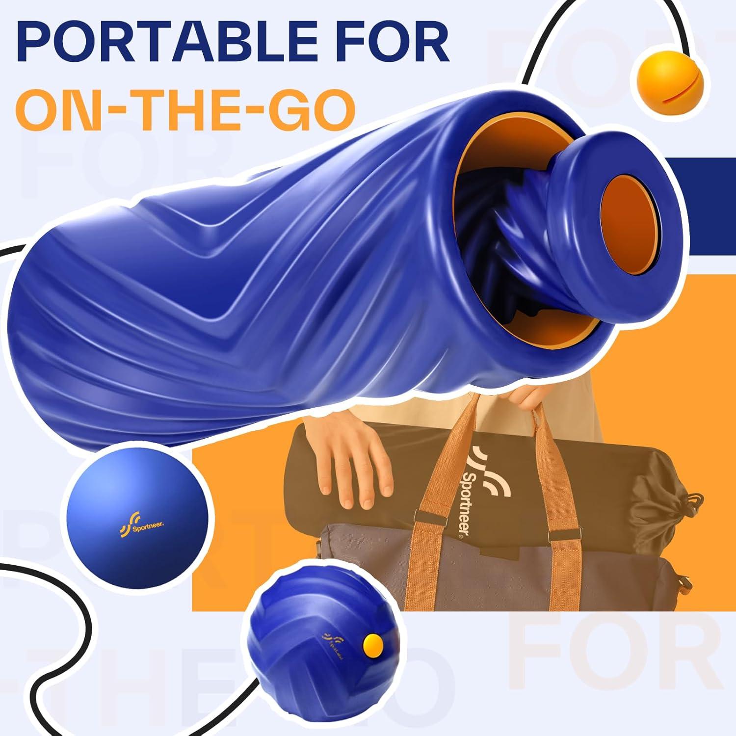 Conjunto de Rodillos de Espuma Sportneer 4 en 1 - Masaje Profundo