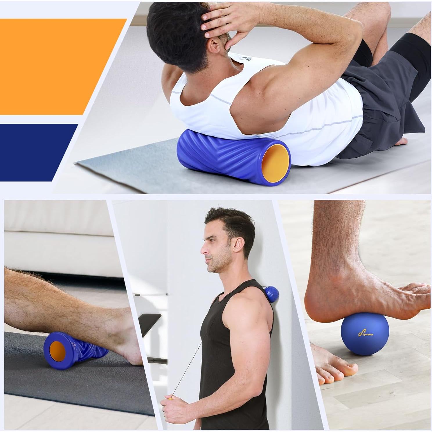 Conjunto de Rodillos de Espuma Sportneer 4 en 1 - Masaje Profundo