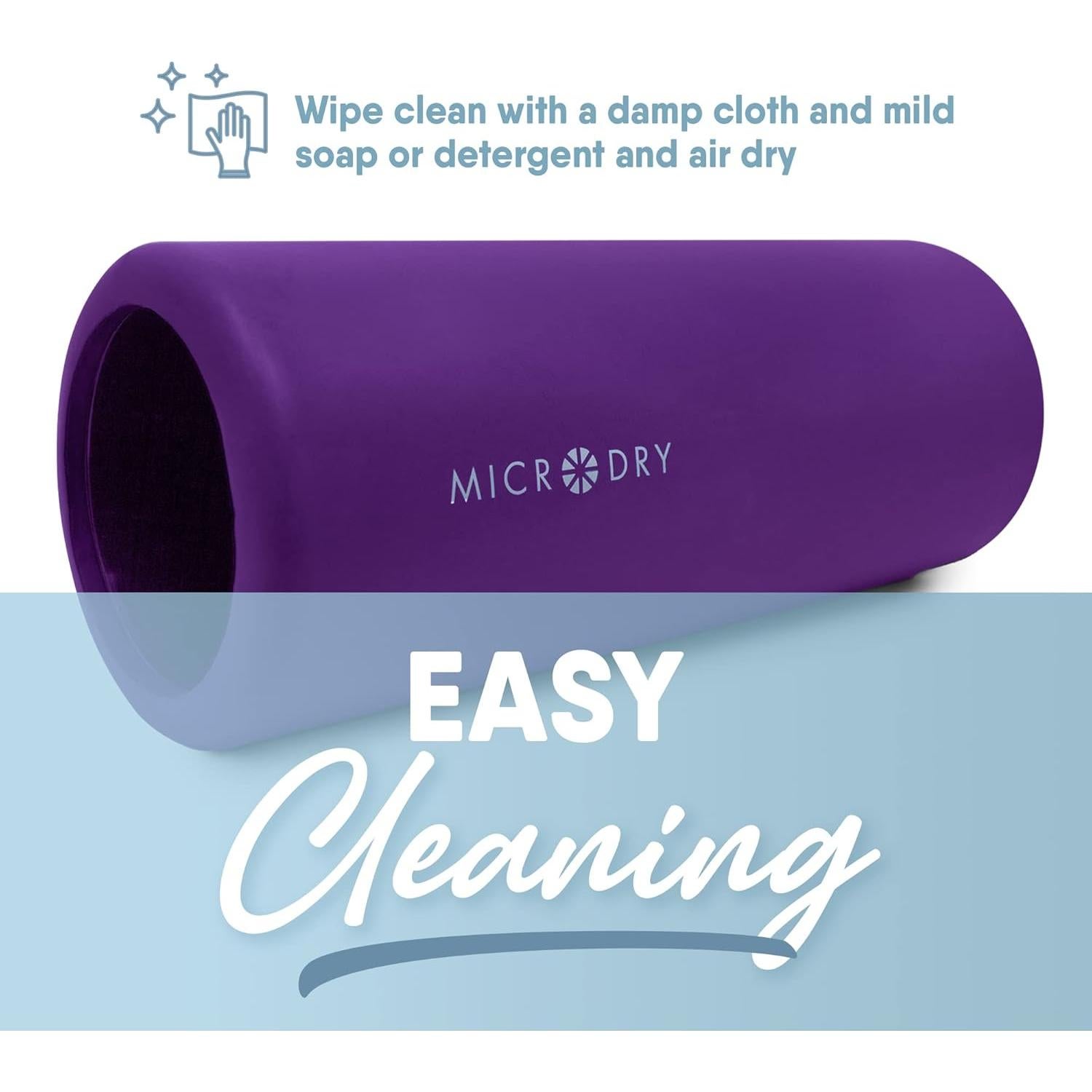 Rodillo de Espuma MICRODRY para Alivio Muscular 33x13.5cm Púrpura