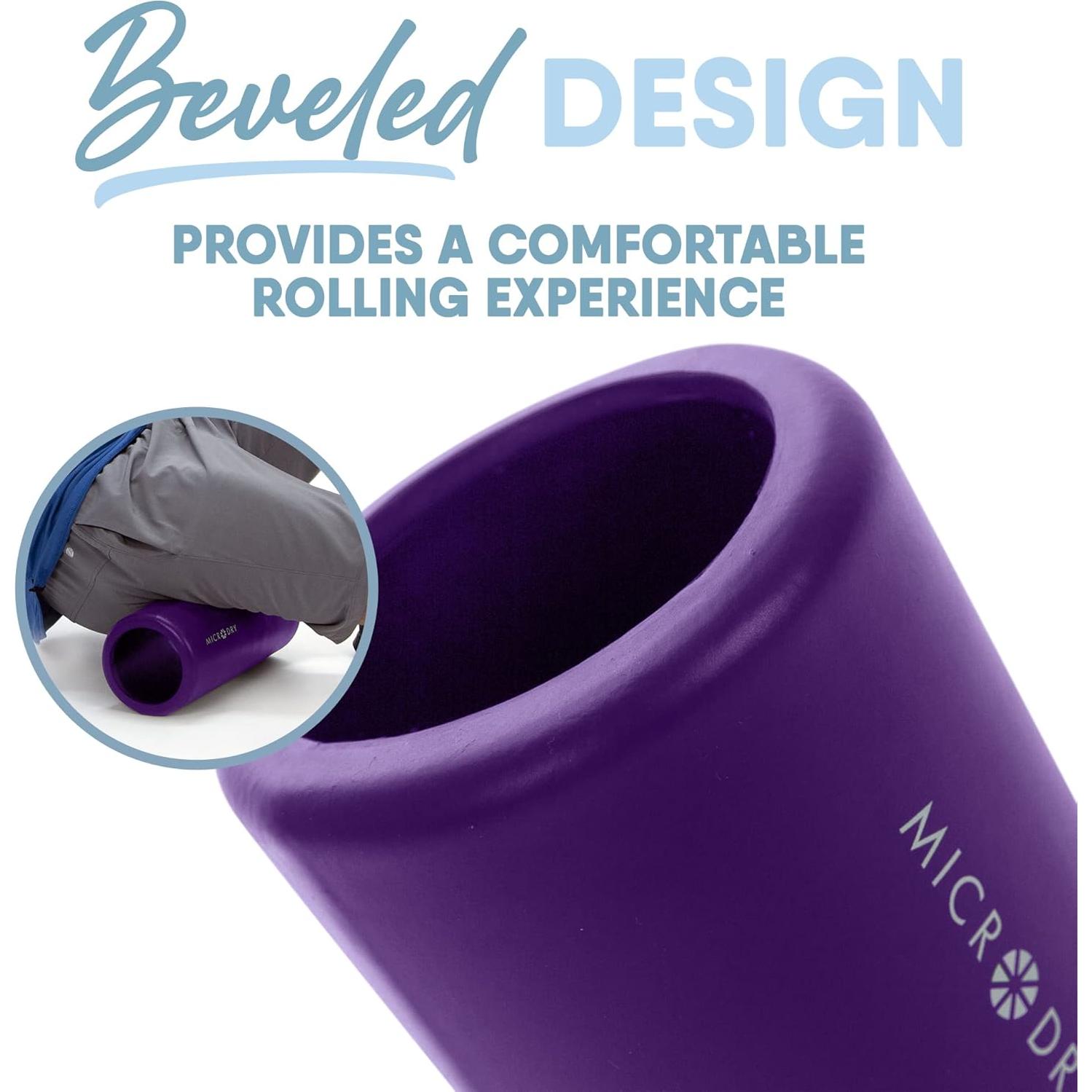 Rodillo de Espuma MICRODRY para Alivio Muscular 33x13.5cm Púrpura
