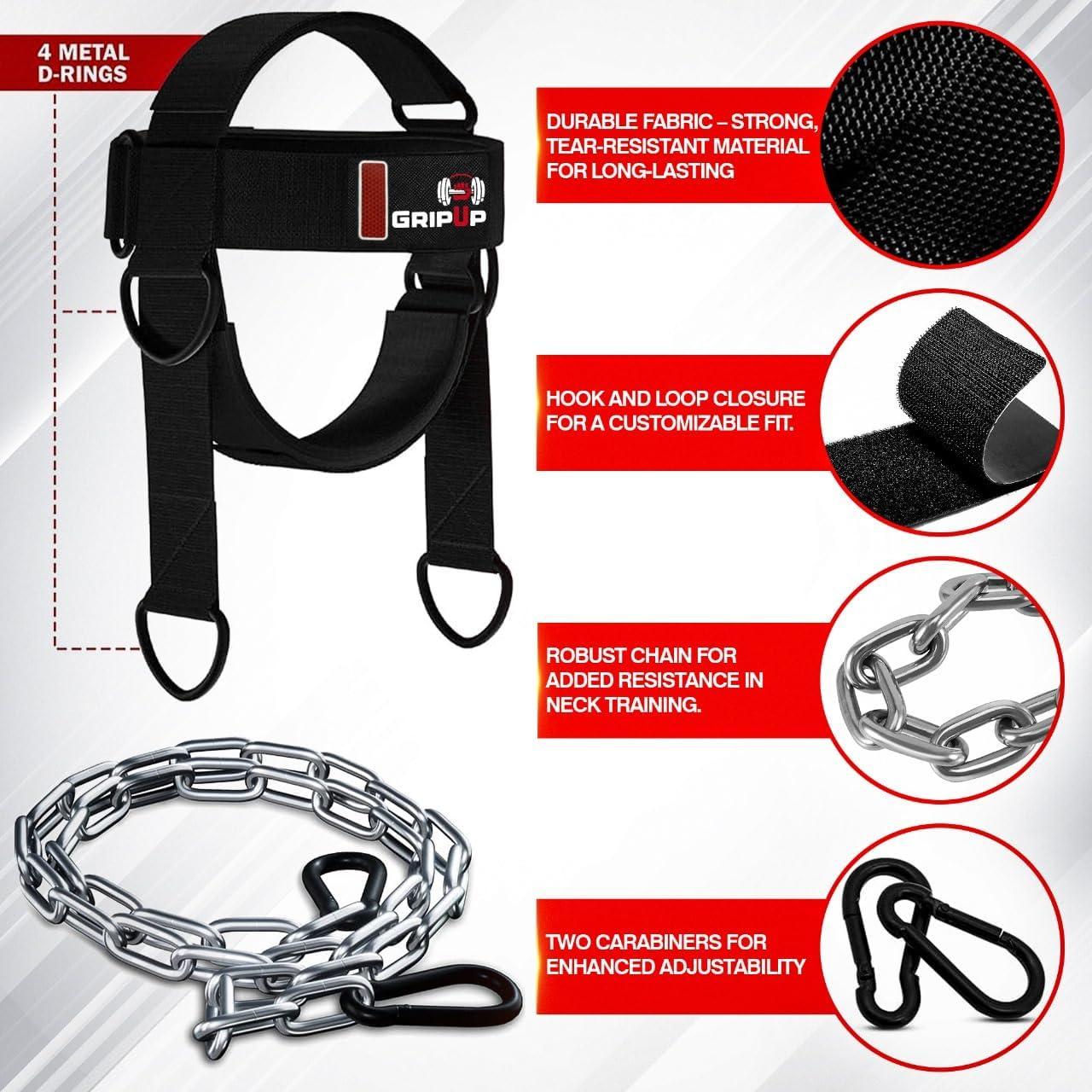 Arnés para Cuello GripUp - Entrenador de Fuerza Ajustable