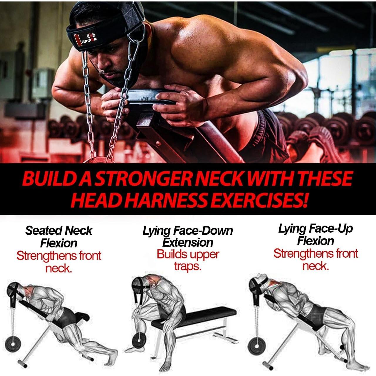 Arnés para Cuello GripUp - Entrenador de Fuerza Ajustable