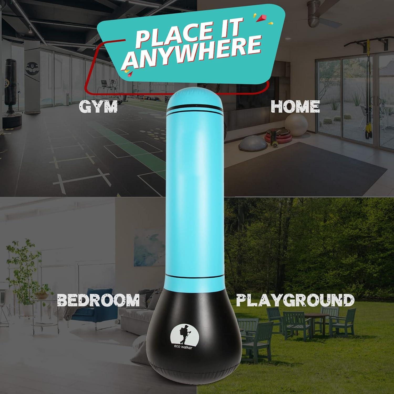 Saco de Boxeo Inflable Eco Walker 119cm para Niños y Adultos