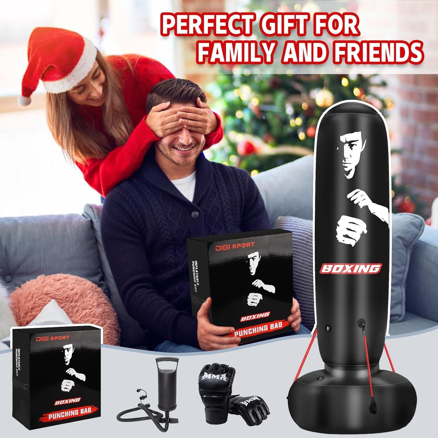 Saco de Boxeo Digi 180cm con Soporte, Guantes y Bomba