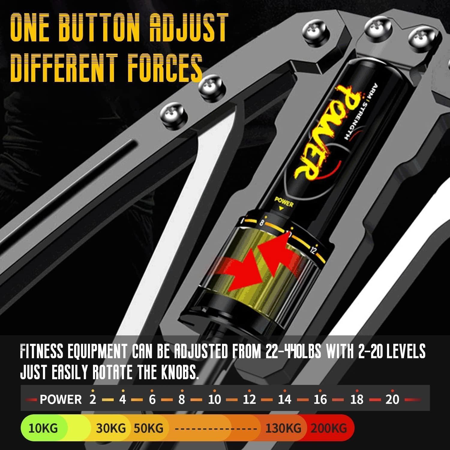 Ejercitador de Brazos LEJIEYIN Ajustable 10-200kg Hidráulico