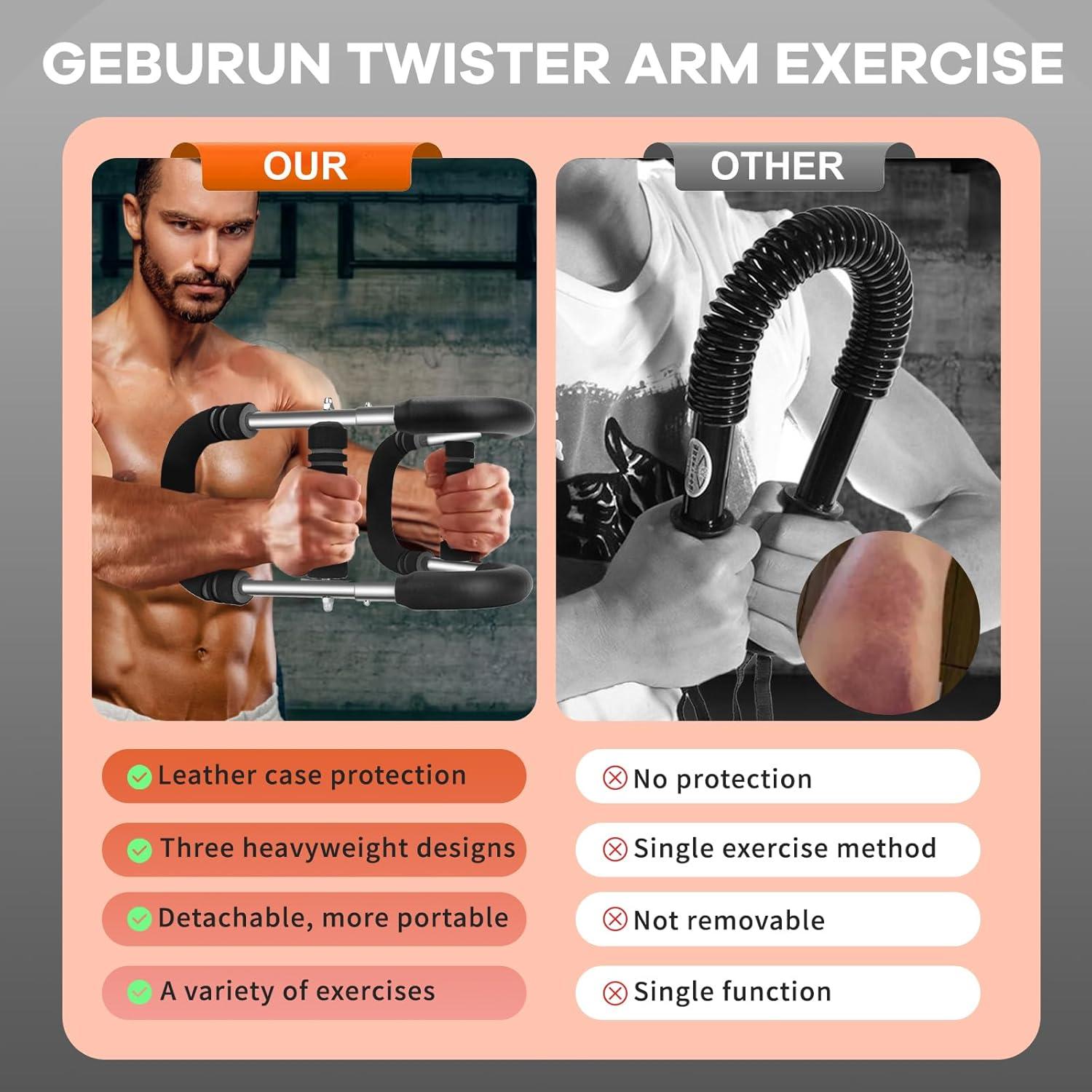Twister Arm Trainer, 20-120 lb Adjustable Chest Workout Equipment, Gifts for Men Women, Forearm Strengthener Arm Exercise Equipment Ideas Gifts for Dad Husband,Chest Trainer for Home Workout Equipment