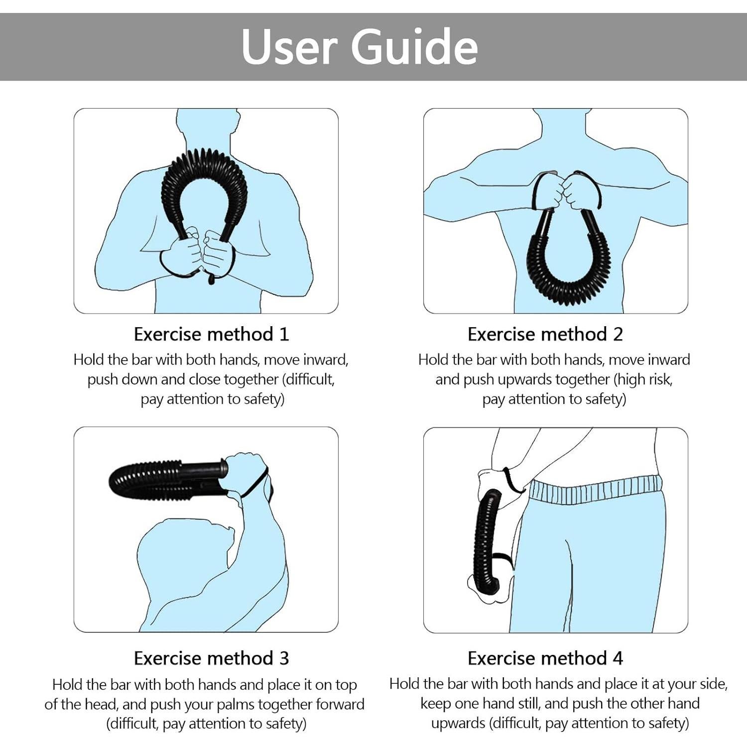 Barra Power Twister Boshen para Entrenamiento de Fuerza 20kg-50kg