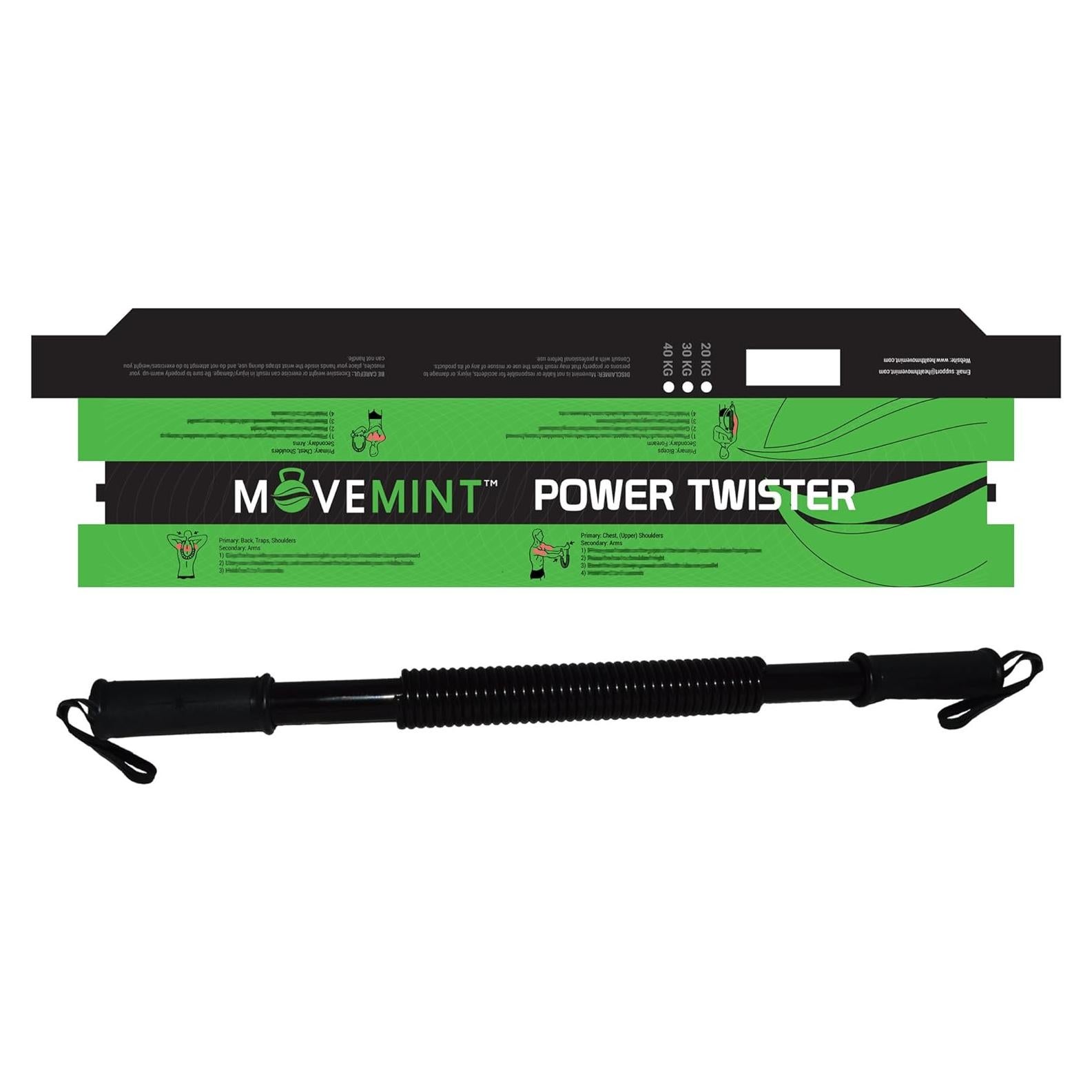 Barra de Ejercicio MOVEMINT Power Twister 20KG a 100KG