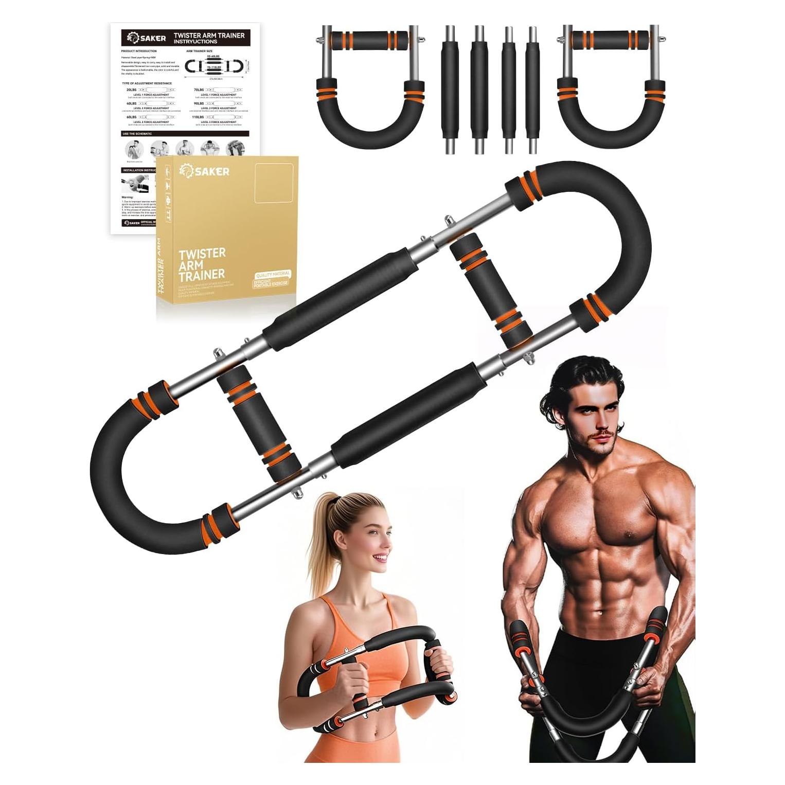 Entrenador de Brazo Twister Saker 20-110kg Ajustable para Fitness