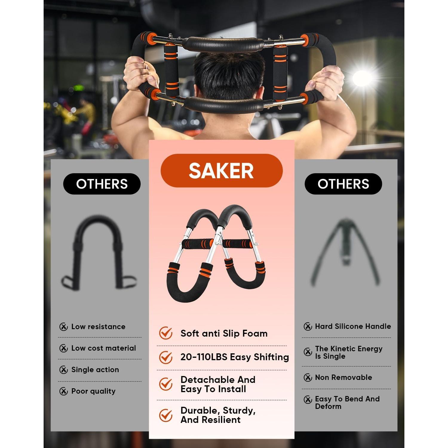 Entrenador de Brazo Twister Saker 20-110kg Ajustable para Fitness