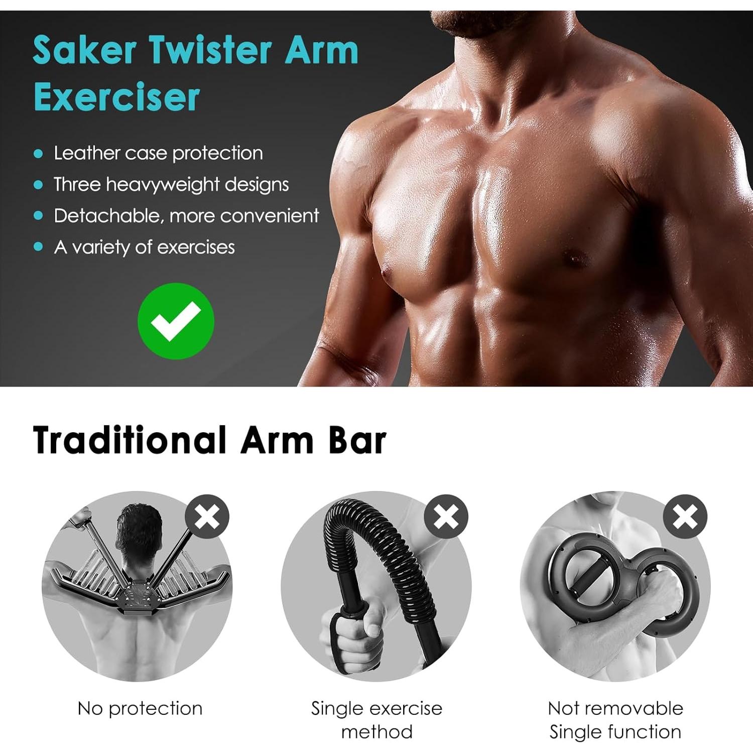 Entrenador de brazos ClearYue Twister 60-110lb ajustable