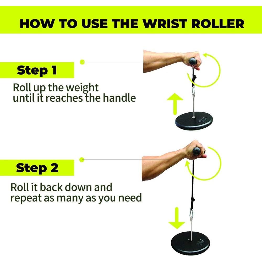 Rodillo de Muñeca y Antebrazo Orangelight con Cuerda Ajustable