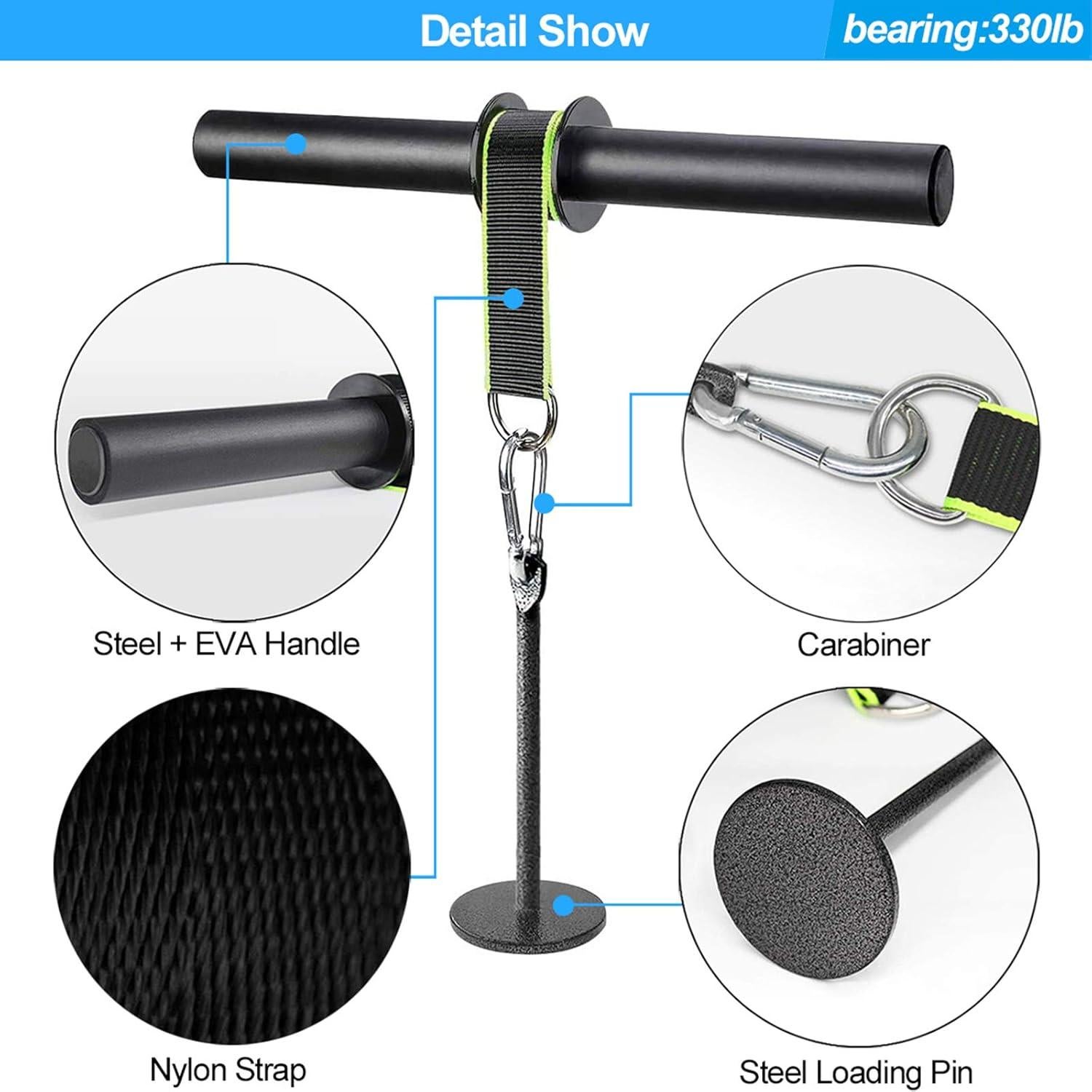 Rodillo de Muñeca y Antebrazo Yamyshine - Entrenador de Fuerza