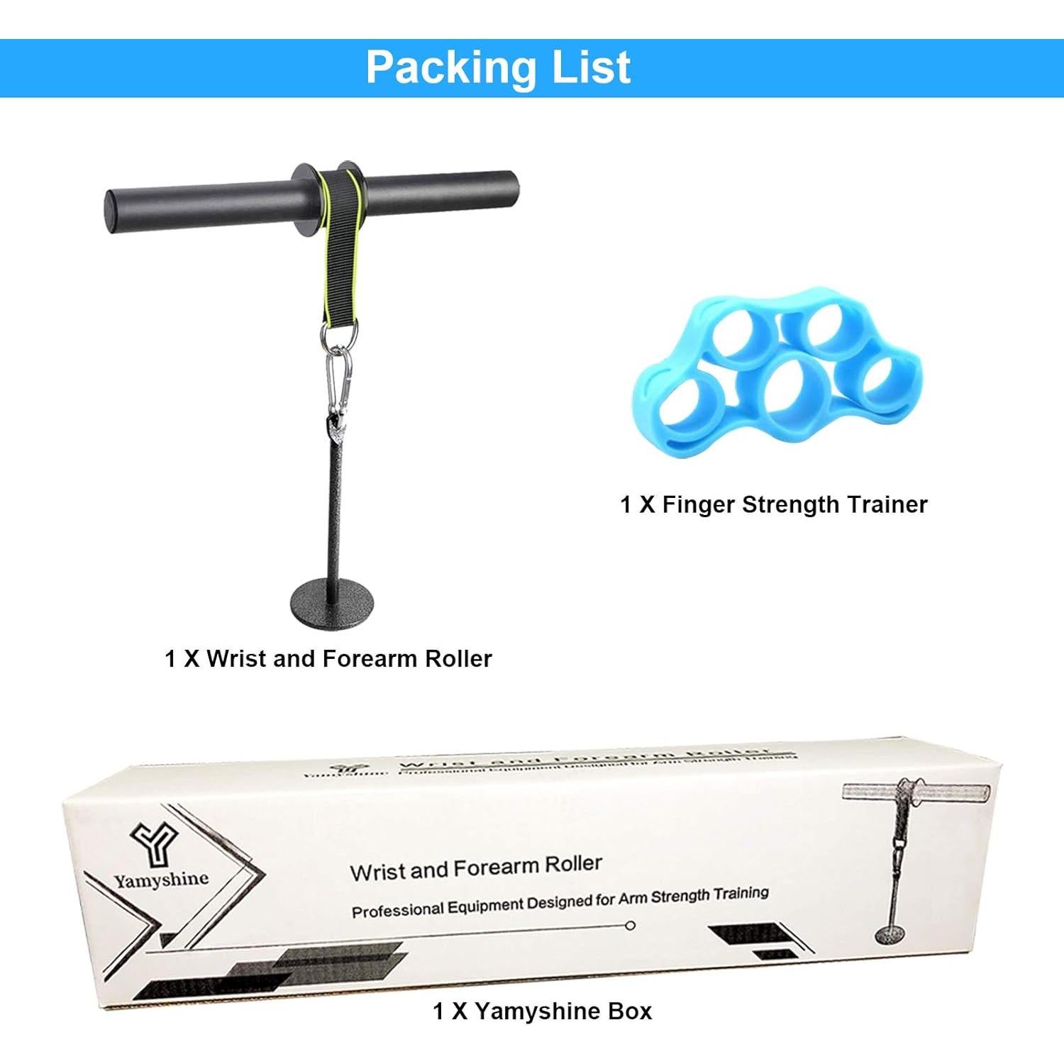 Rodillo de Muñeca y Antebrazo Yamyshine - Entrenador de Fuerza