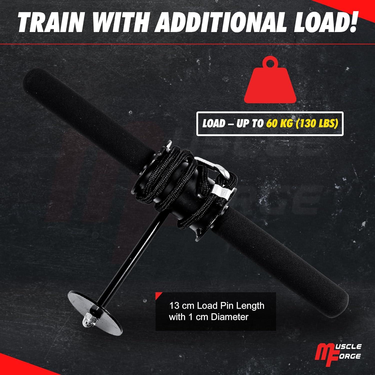 Rodillo de Muñeca MuscleForge para Fortalecimiento de Antebrazo