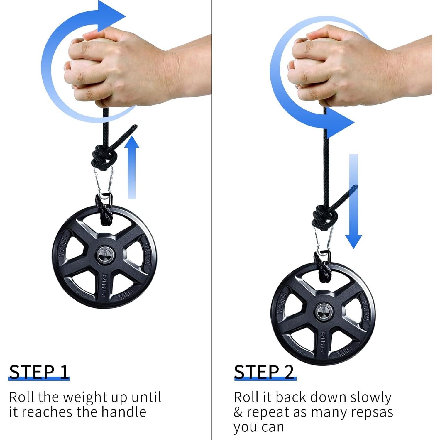 Rodillo de Muñeca YCHLCHL para Fortalecer Antebrazos y Dedos