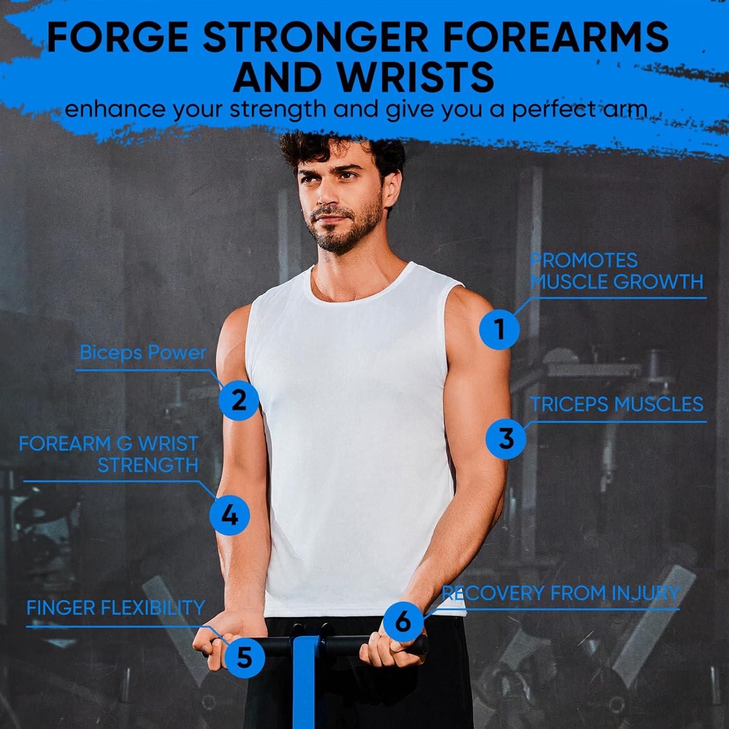 Fortalecedor de Antebrazo RIQIGA con Rodillo de Muñeca 130 cm