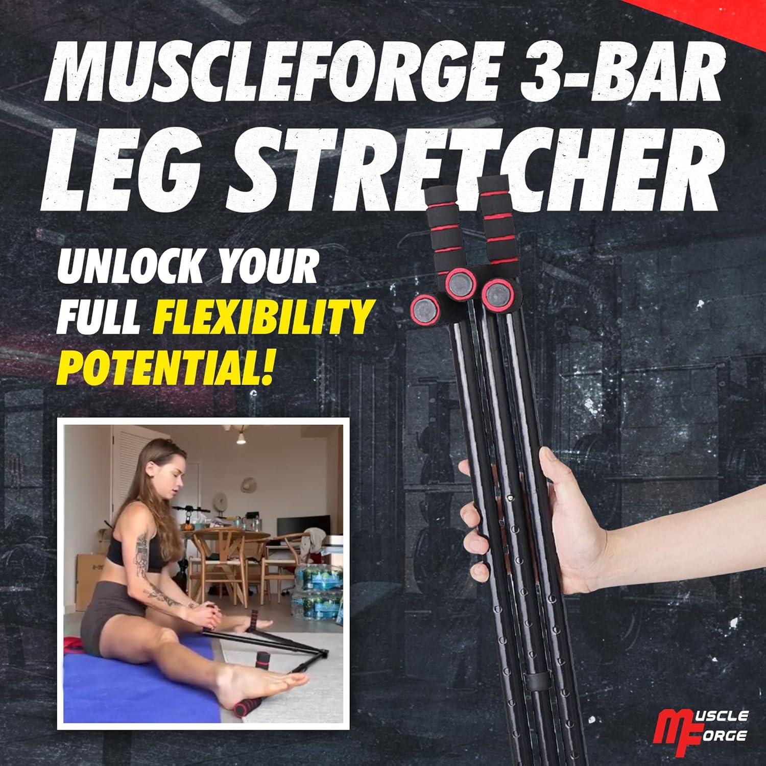 Estirador de Piernas MuscleForge 3 Barras Ajustable 180 Grados