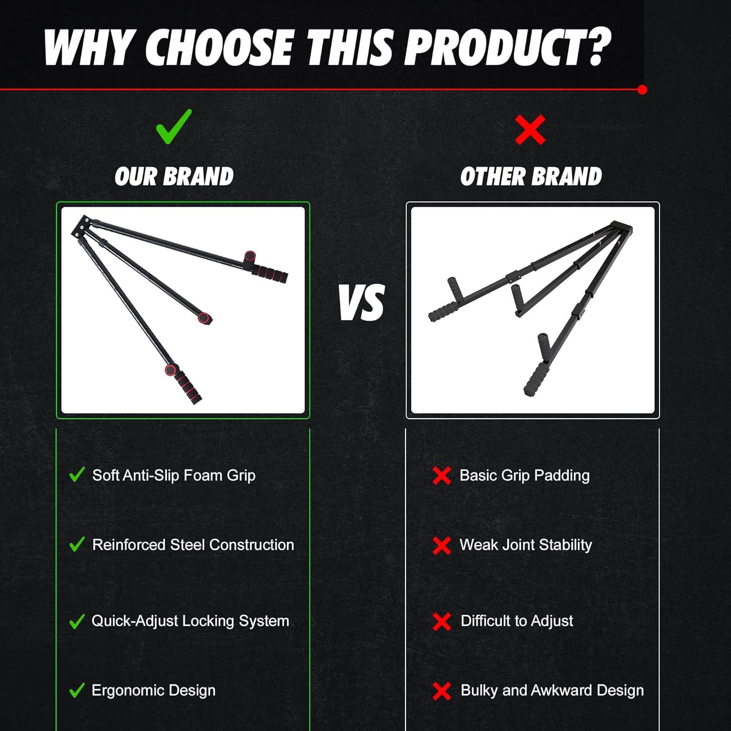 Estirador de Piernas MuscleForge 3 Barras Ajustable 180 Grados