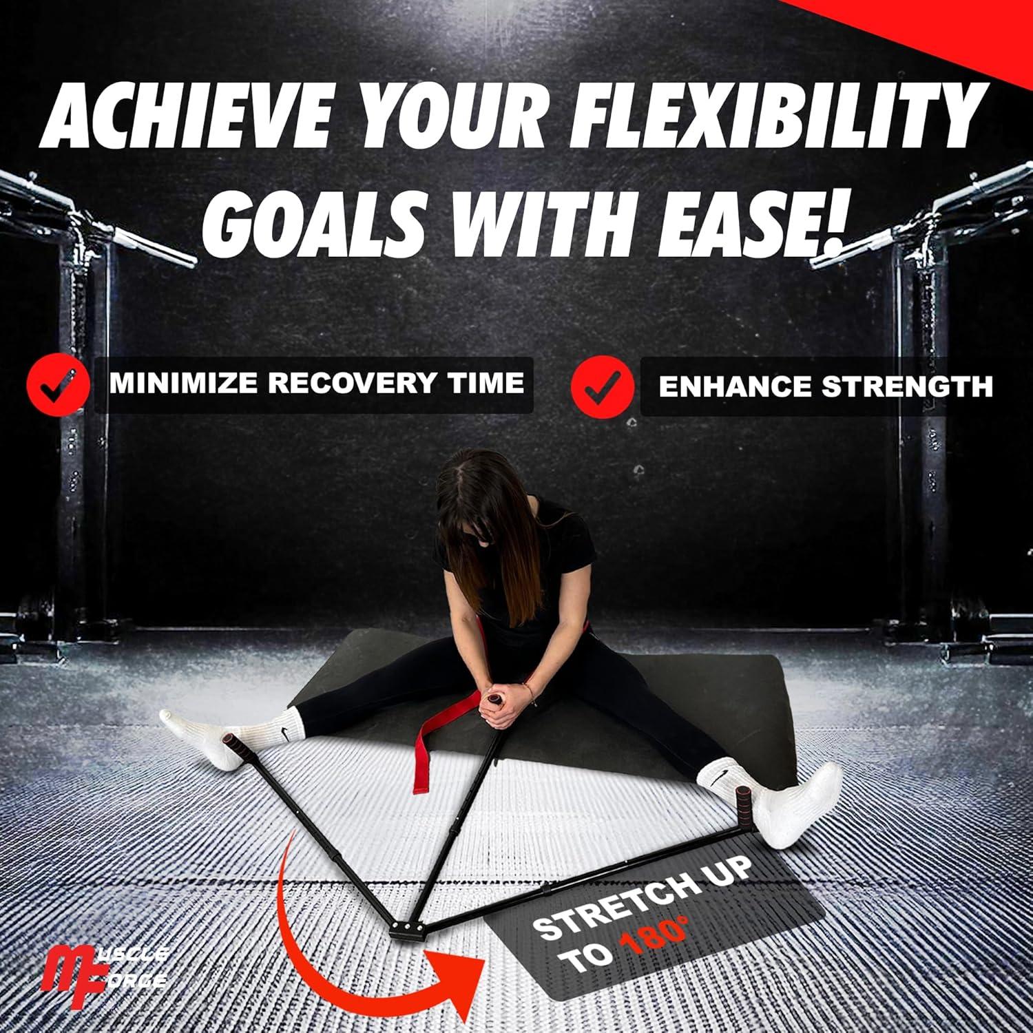 Estirador de Piernas MuscleForge 3 Barras Ajustable 180 Grados