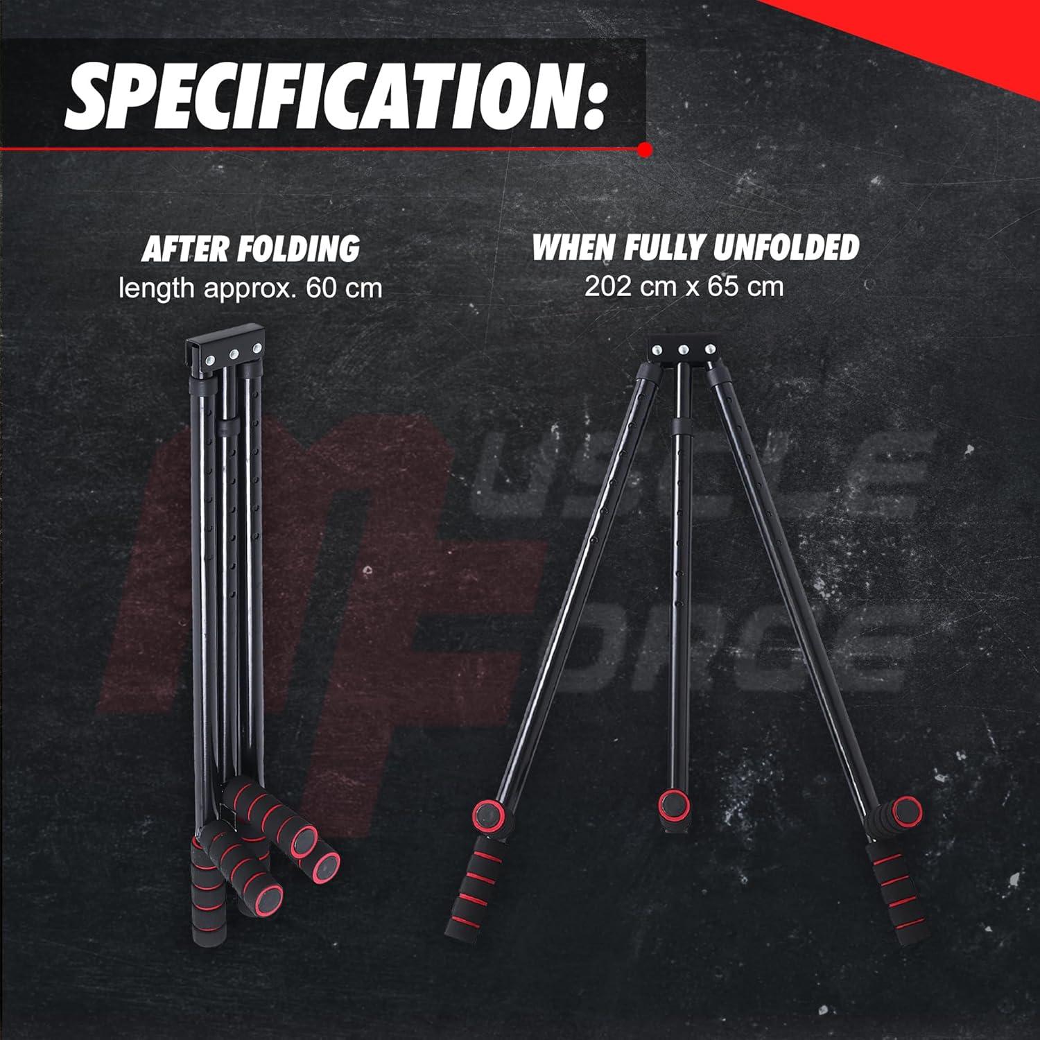 Estirador de Piernas MuscleForge 3 Barras Ajustable 180 Grados