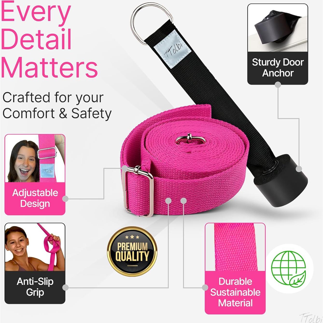 Correa de Estiramiento TTolbi con Ancla de Puerta - Flexibilidad