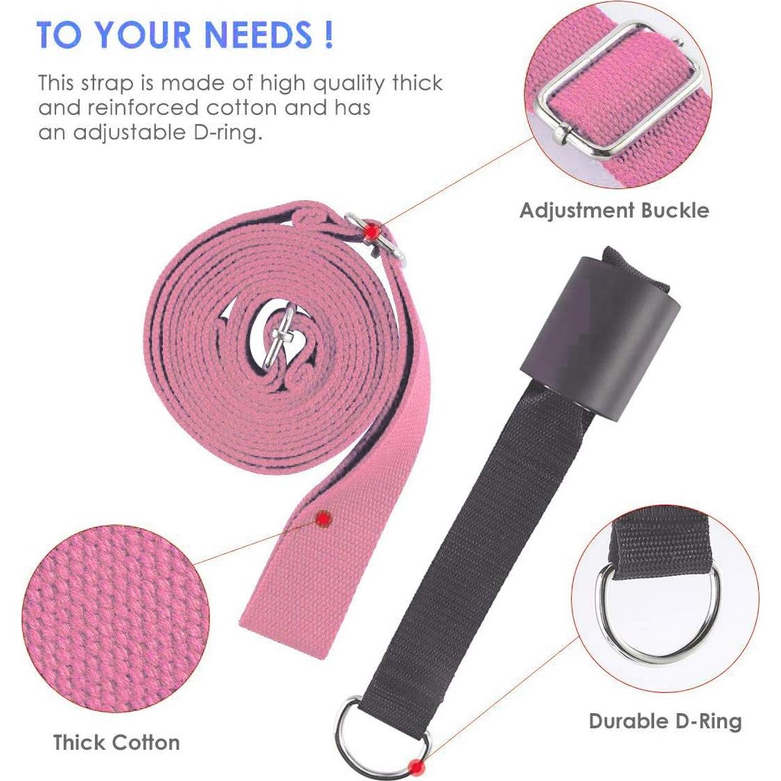 Entrenador de Flexibilidad para Puerta Price Xes - Estirador de Piernas Rosa