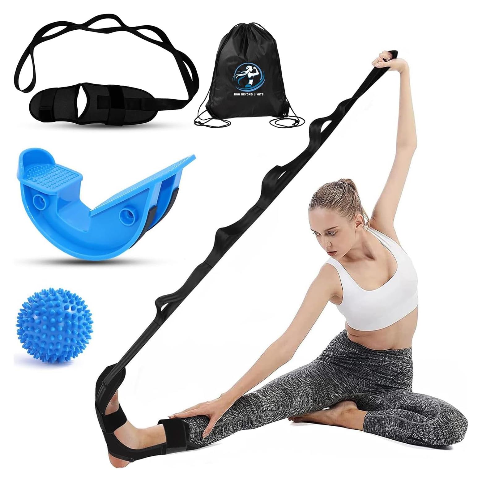 Estirador de pies y pantorrillas JIURUN - Kit ergonómico azul