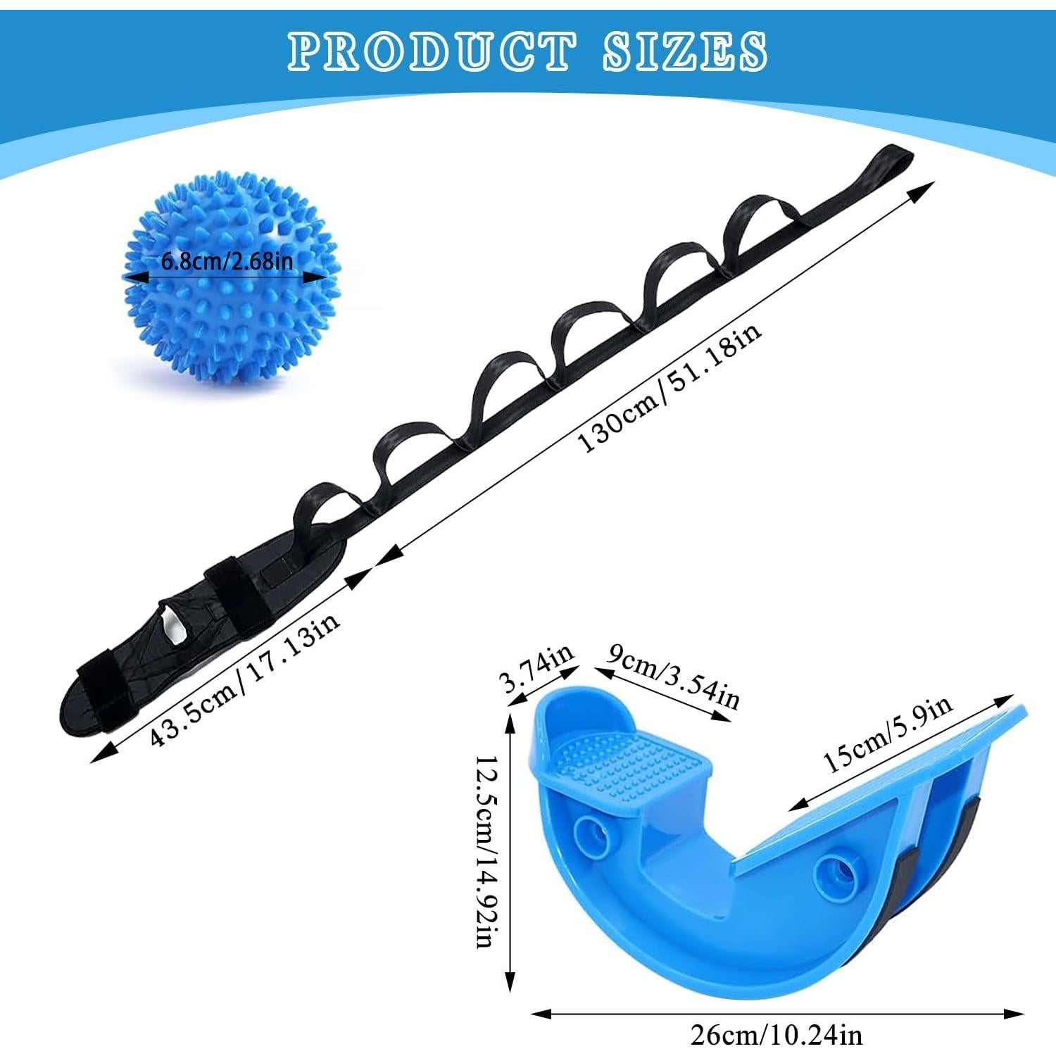 Estirador de pies y pantorrillas JIURUN - Kit ergonómico azul