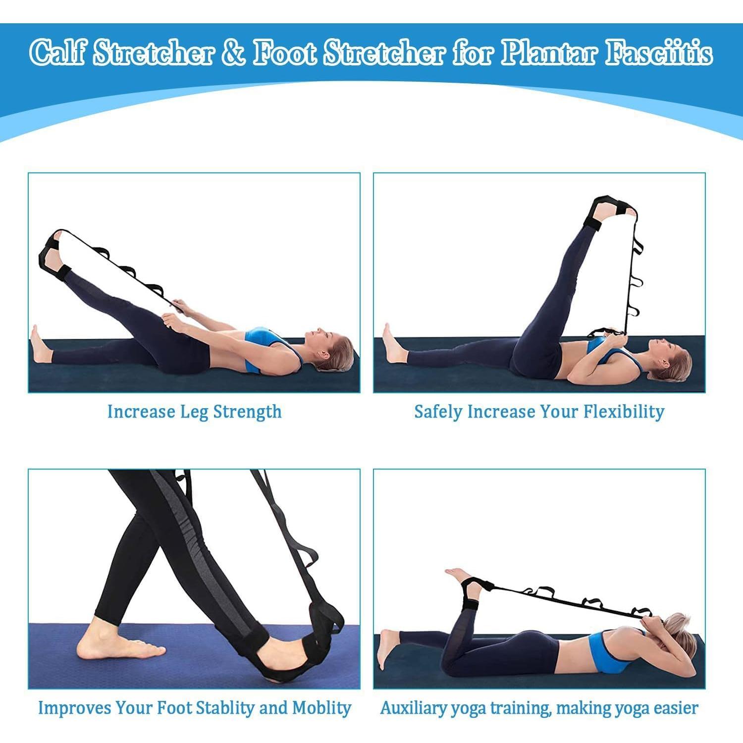 Estirador de pies y pantorrillas JIURUN - Kit ergonómico azul