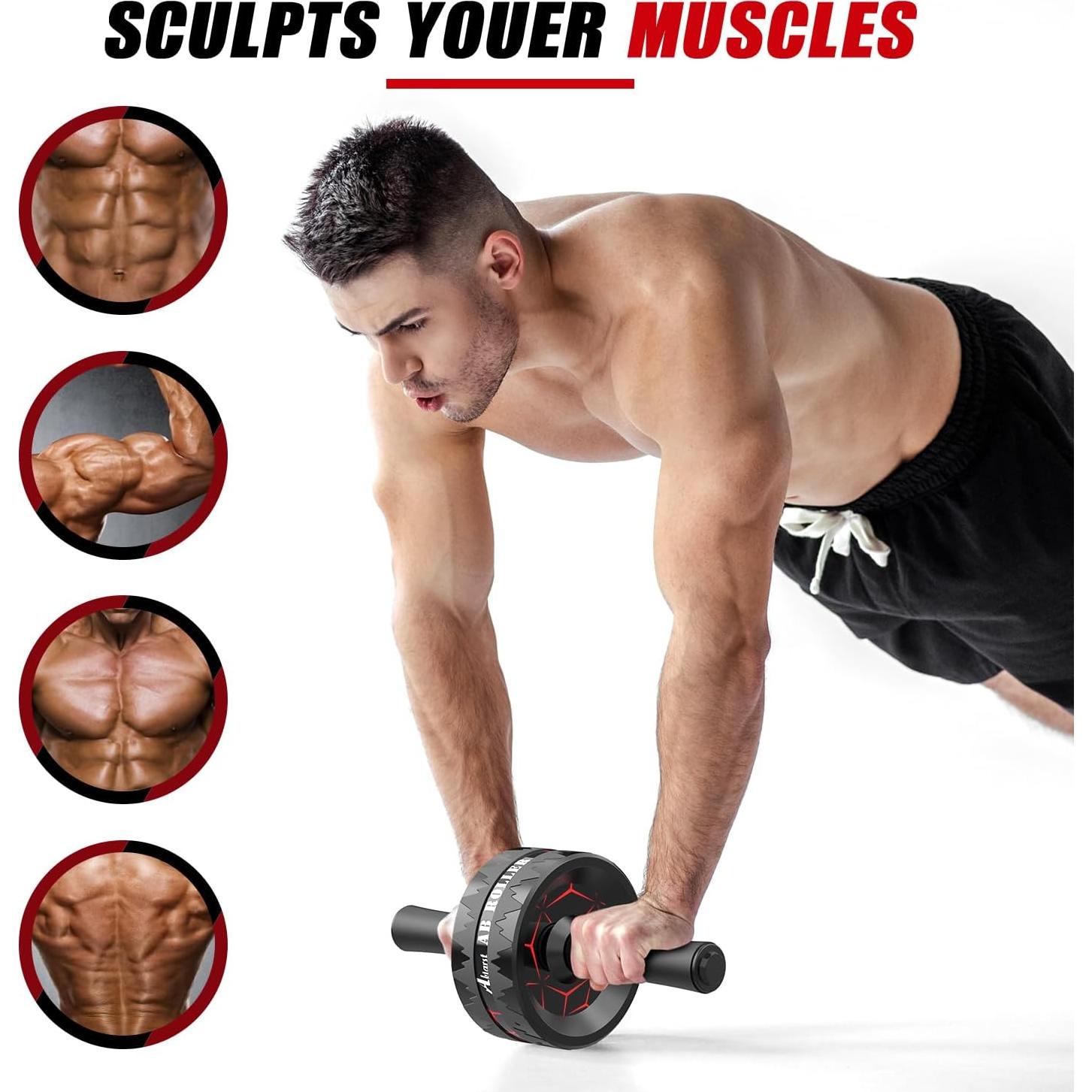 Rueda de Abdominales Abiarst Ultra Ancha con Accesorios