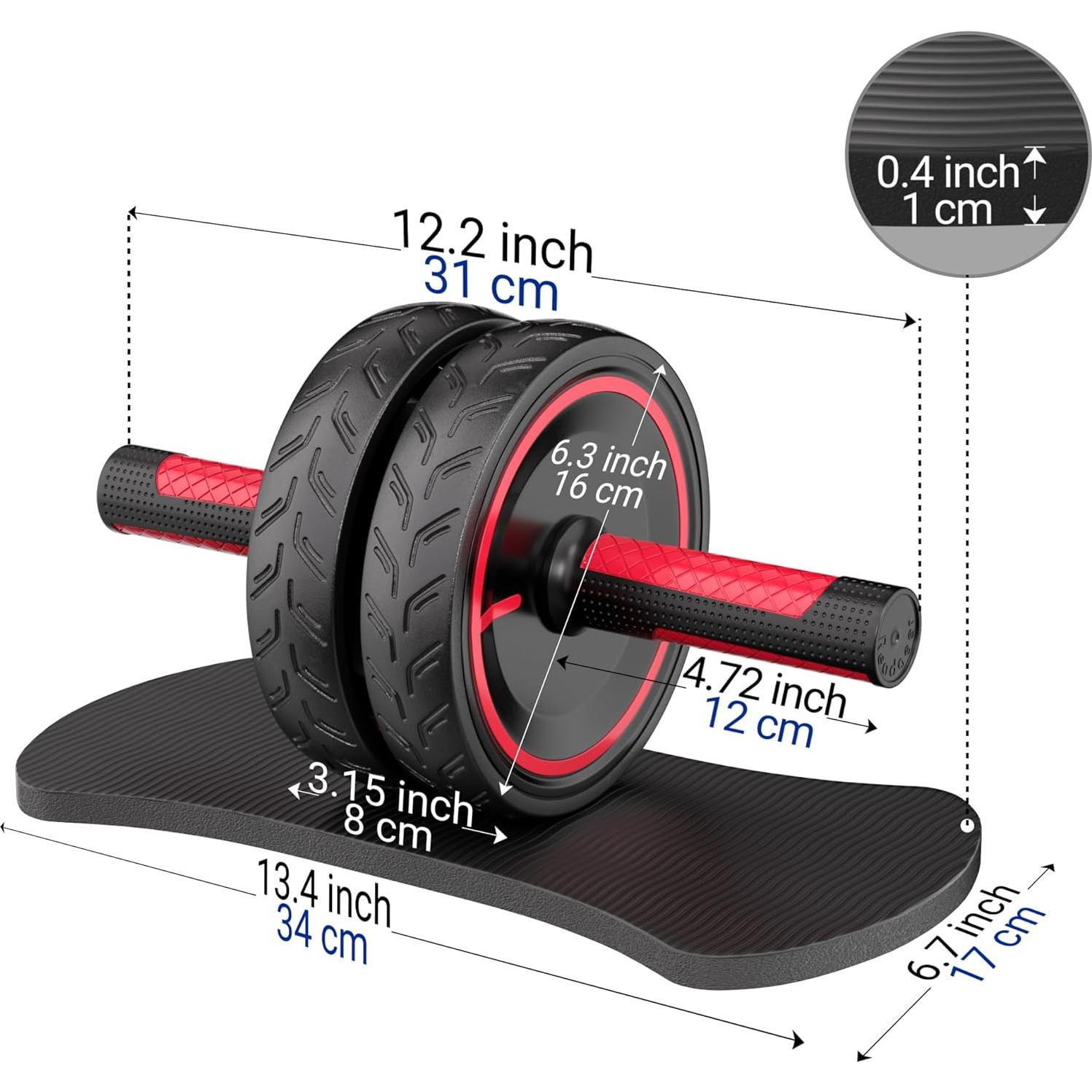 Rueda de Abdominales READAEER con Almohadilla para Rodillas