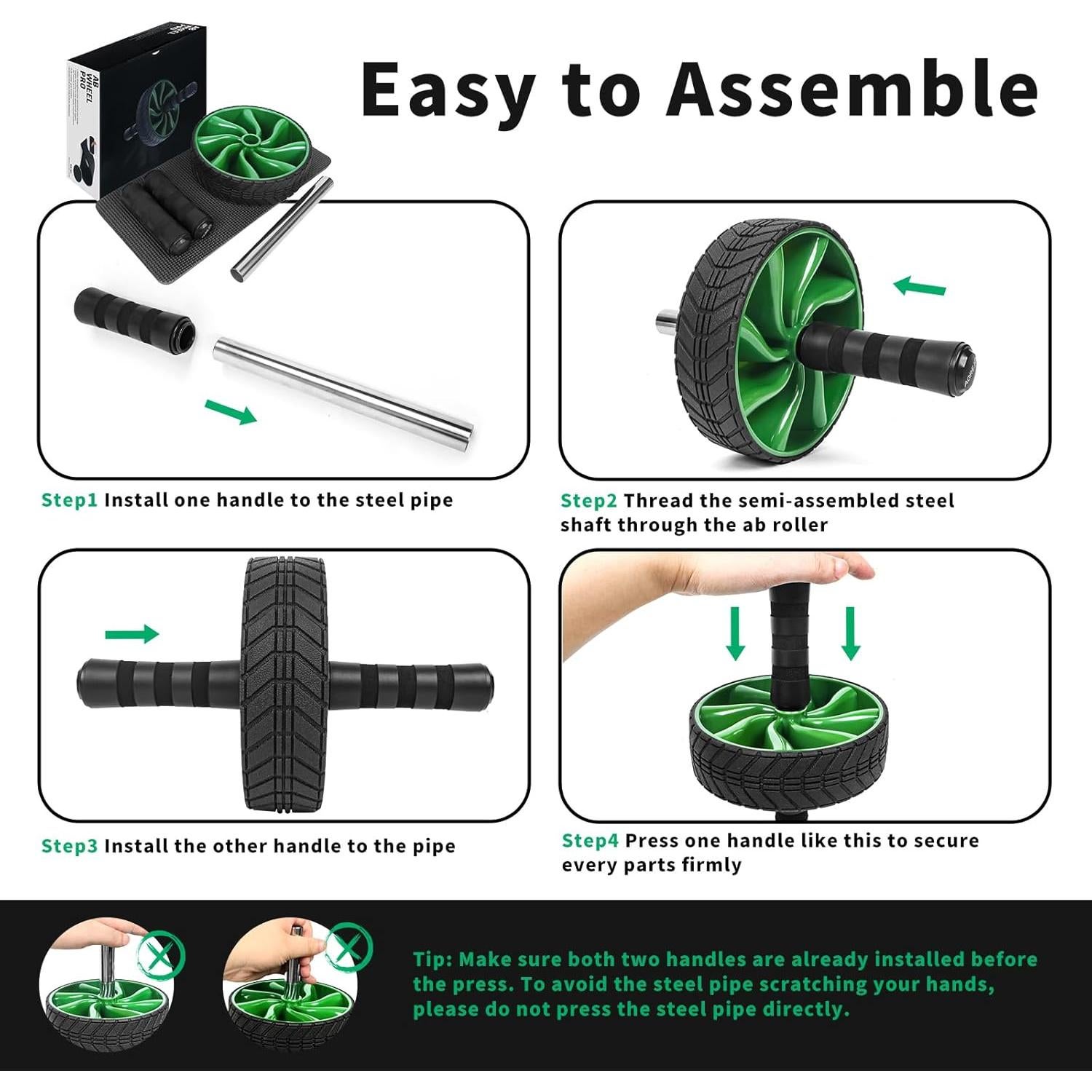 Rueda de Abdominales AGREJO - Entrenamiento de Fuerza 226.8 kg