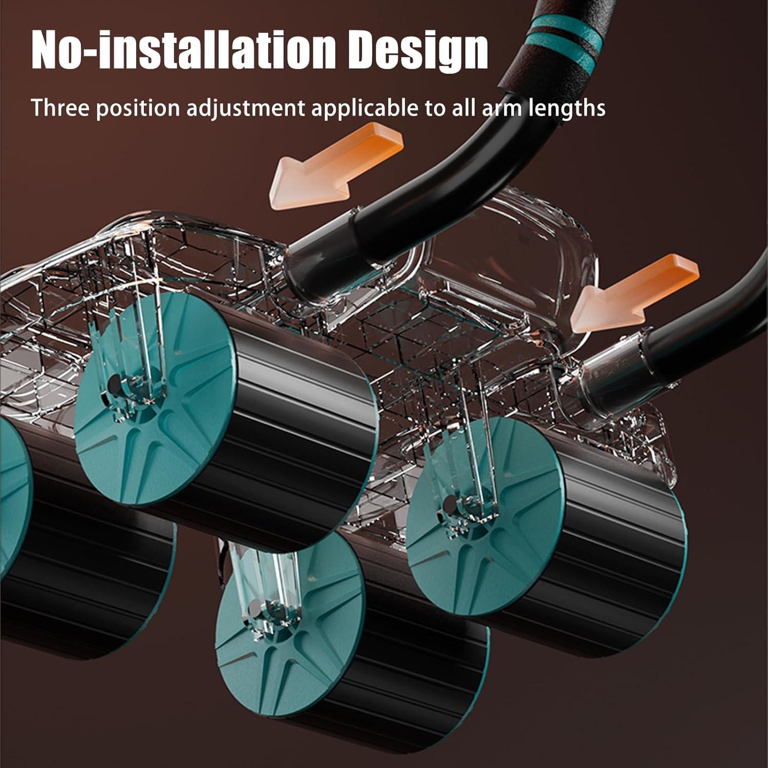 Rueda Abdominal POYIPI 2024 con Soporte para Codos - Ejercicio Estable