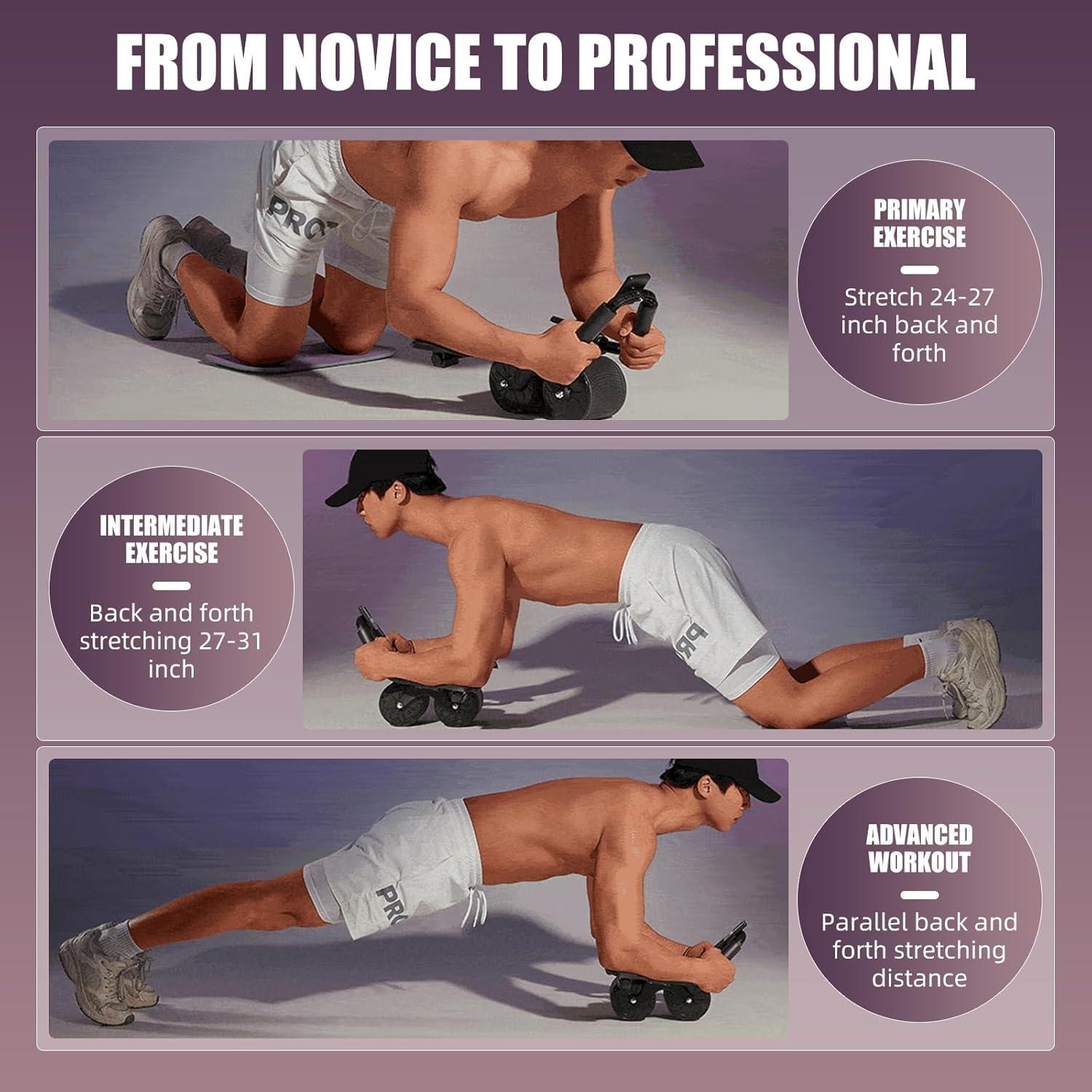 Rueda Abdominal Uota con Soporte para Codos y Rebote Automático