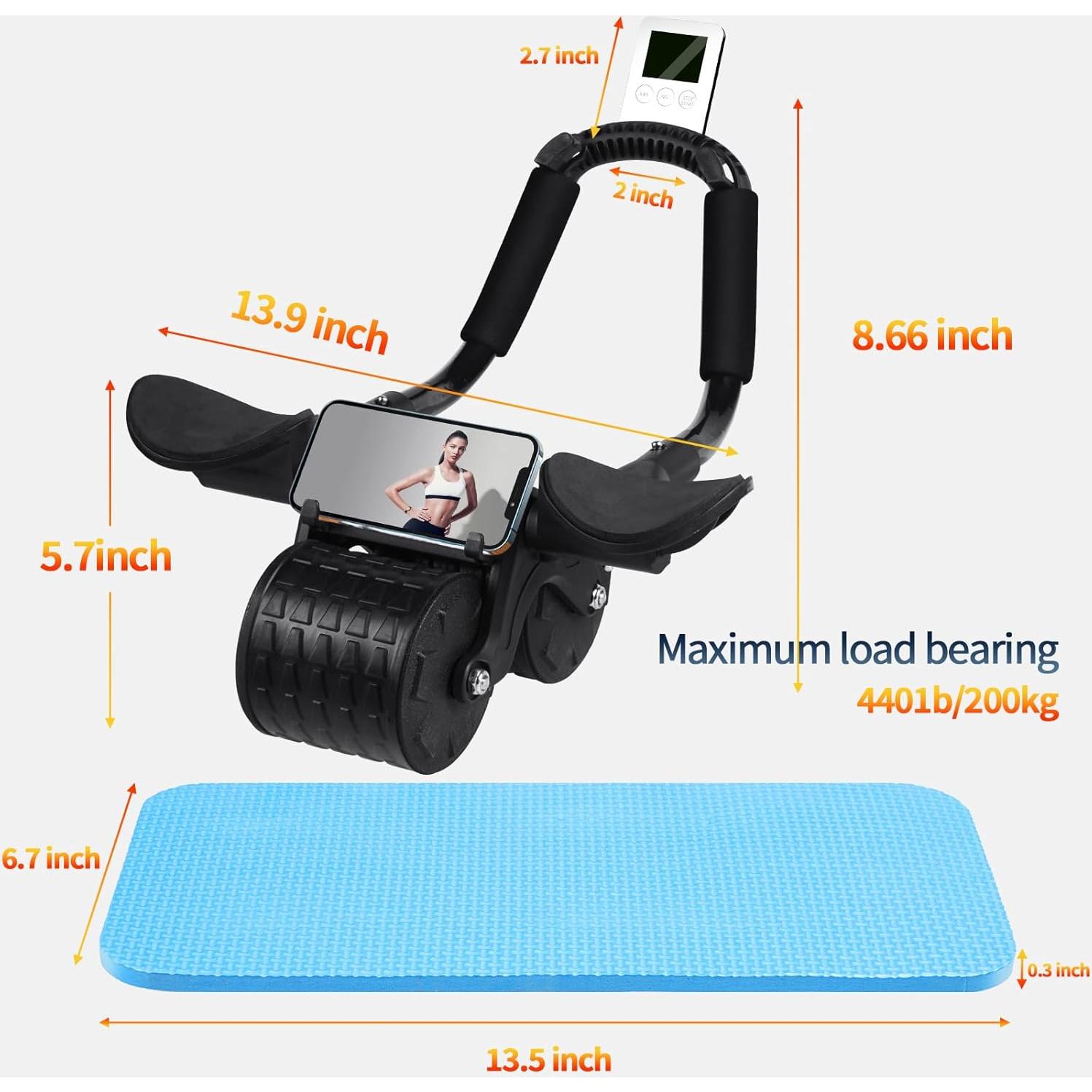 Rueda Abdominal Tixahi con Temporizador y Rebote Automático