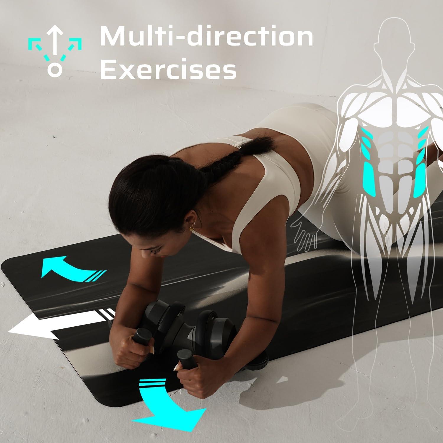 Rueda de Abdominales BERTER con Soporte para Codos - Gris