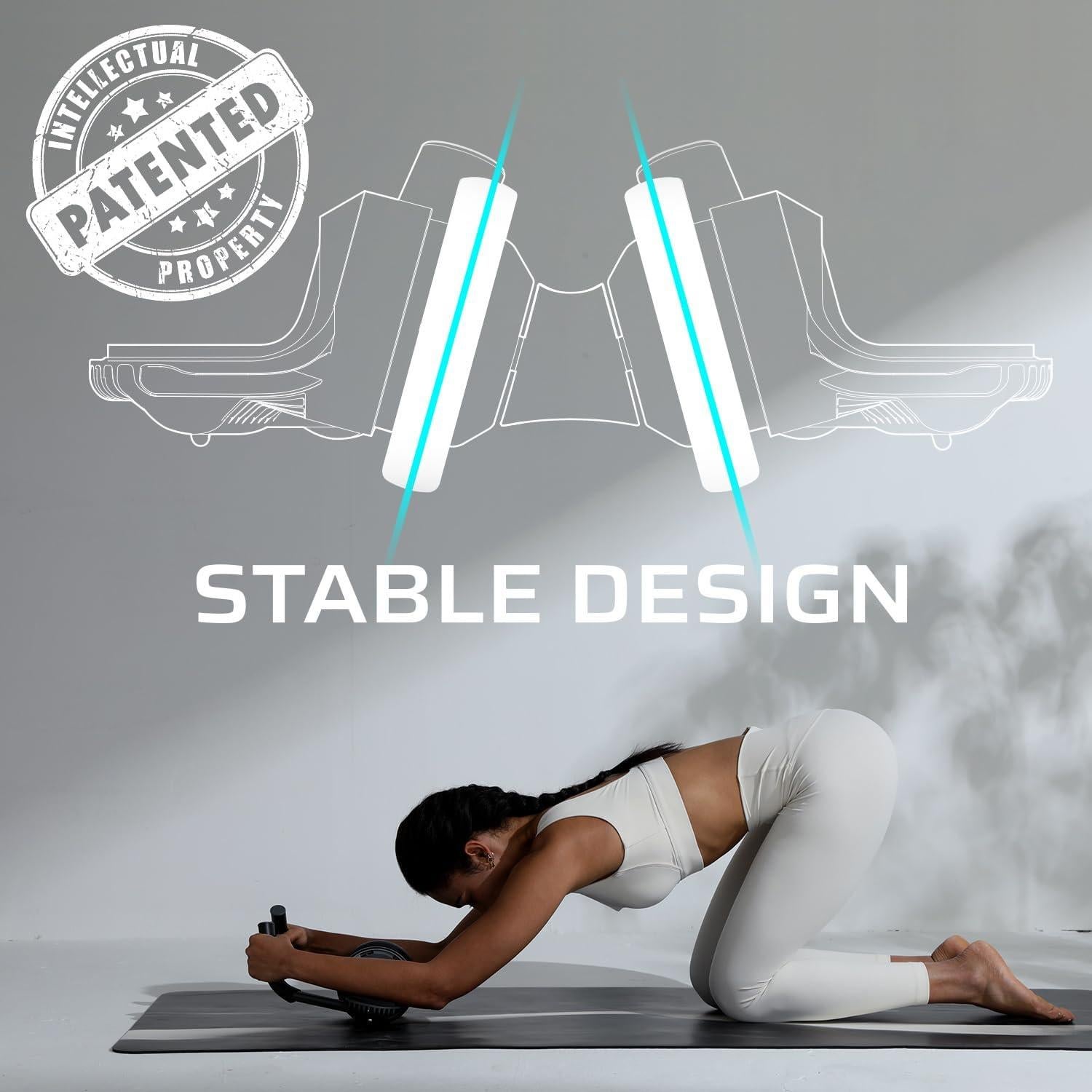 Rueda de Abdominales BERTER con Soporte para Codos - Gris