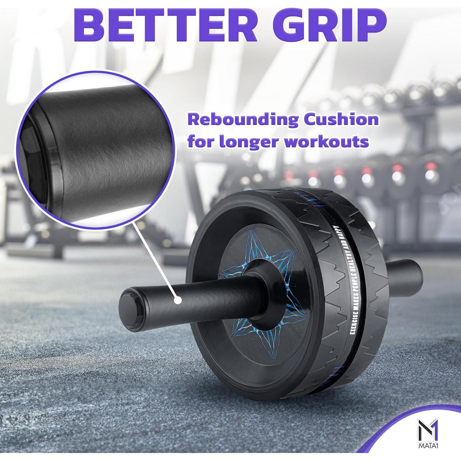 Rueda de Abdominales Mata1 con Almohadilla y Agarre Ergonómico